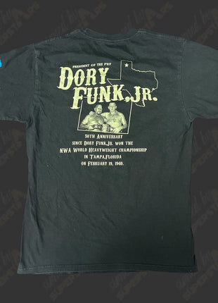 Dory Funk Jr signed PWF T-Shirt (Size: XL)