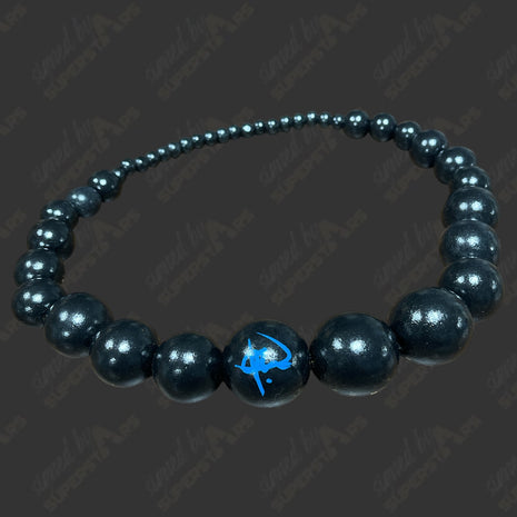 Oba Femi signed Wooden Bead Necklace *BLACK* (w/ JSA)