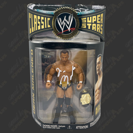 Dean Malenko signed WWE Jakks Classic Superstars Action Figure *WHITE PAINT*