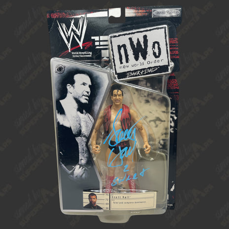 Scott Hall signed WWE Jakks nWo Back & Bad Action Figure