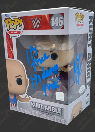 Kurt Angle signed WWE Funko POP Figure #146 (w/ JSA)