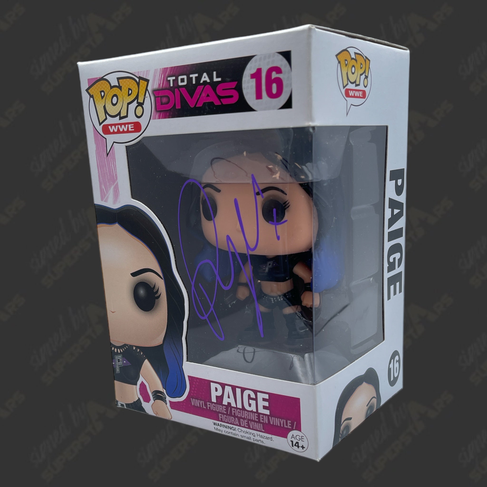 Paige signed WWE Total Divas Funko POP Figure #16 – Signed By Superstars