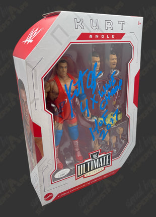 Kurt Angle signed WWE Ultimate Edition Action Figure (w/ JSA + Protector)