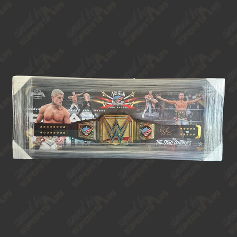 Cody Rhodes signed WWE Undisputed Championship Belt in Decorative Shadowbox