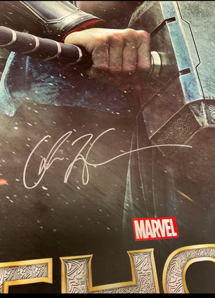 Chris Hemsworth signed Thor: The Dark World 48x72 Poster (w/ JSA)