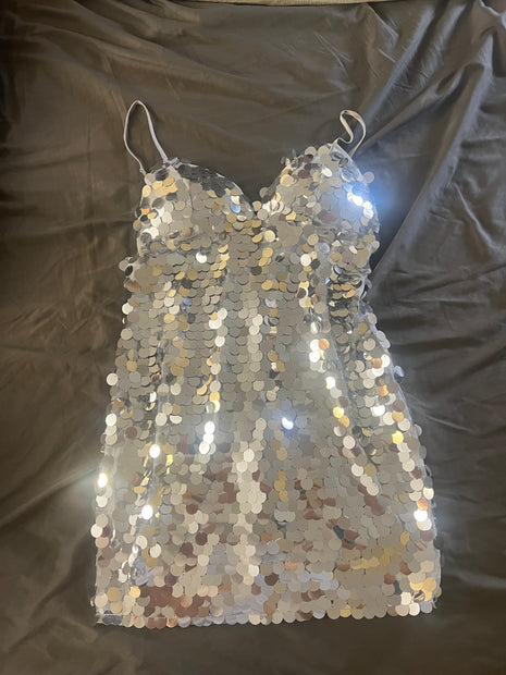 Auction:  Francine's ECW ring worn Silver Shimmer Dress