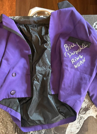 Bill Dundee signed and Ring Worn Purple Suit Jacket
