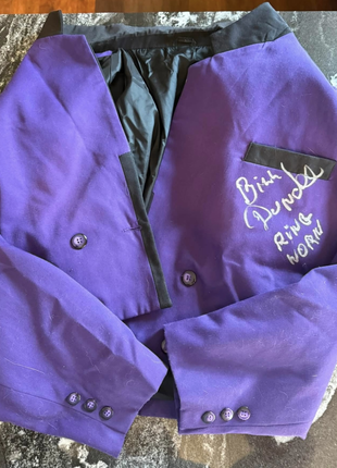 Bill Dundee signed and Ring Worn Purple Suit Jacket