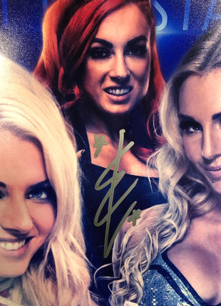 Alexa Bliss, Charlotte Flair & Becky Lynch triple signed 16x20 Photo (w/ PSA)