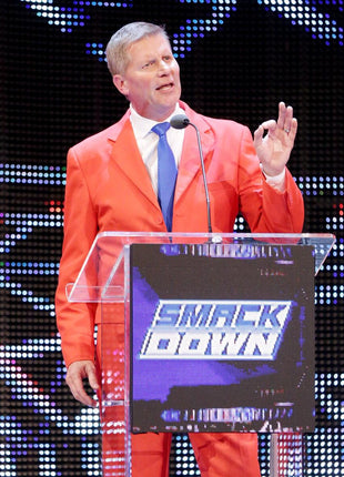 John Laurinaitis signed 8x10 Photo #11 (In-studio signing)