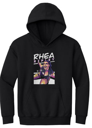 Rhea Ripley Illustration Kids Youth WWE Hoodie