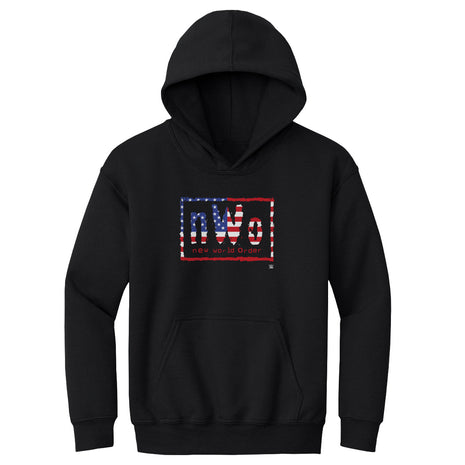 nWo WWE Logo American Flag Kids Youth WWE Hoodie