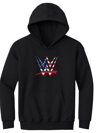 WWE Logo American Flag Kids Youth WWE Hoodie
