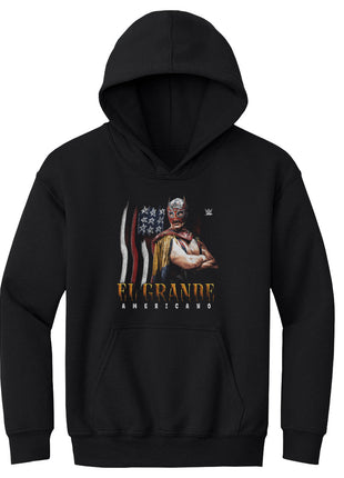 El Grande Americano WWE Flag Grunge Kids Youth WWE Hoodie