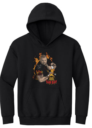 Bam Bam Bigelow Flames Pose Kids Youth WWE Hoodie