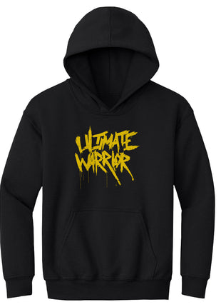 Ultimate Warrior Name Grunge WWE Kids Youth Hoodie
