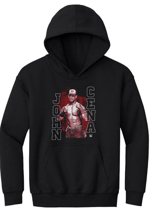 John Cena Red Monochrome WWE Kids Youth Hoodie