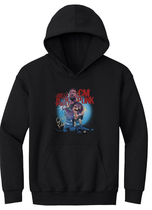 CM Punk Stencil Kids Youth WWE Hoodie