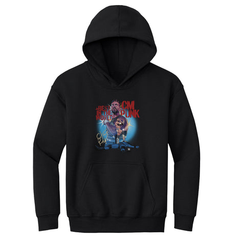 CM Punk Stencil Kids Youth WWE Hoodie