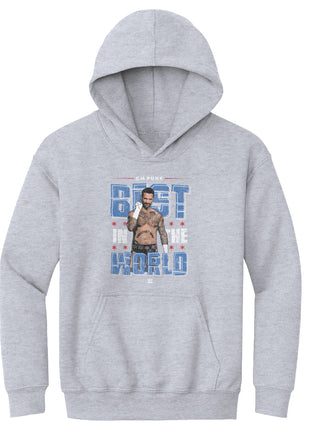 CM Punk Gritty WWE Kids Youth Hoodie