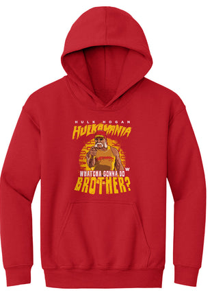 Hulk Hogan Hulkamania Whatcha Gonna Do Brother WWE Kids Youth Hoodie