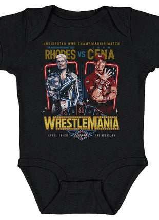 Wrestlemania 41 Cody Rhodes Vs. John Cena WWE Kids Baby Onesie