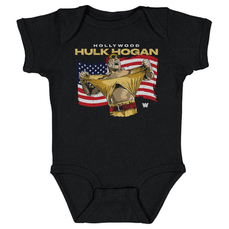Hulk Hogan Hollywood Flag Kids WWE Baby Onesie