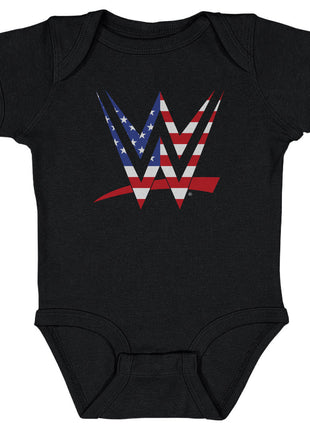 WWE Logo American Flag Kids WWE Baby Onesie
