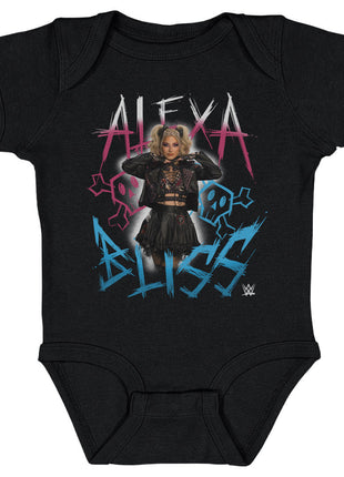 Alexa Bliss Skulls Kids WWE Baby Onesie