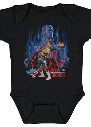Cody Rhodes Flames Kids WWE Baby Onesie