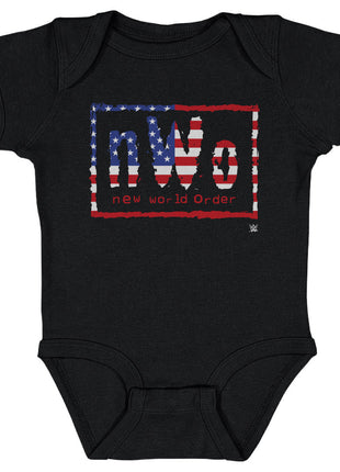 nWo WWE Logo American Flag Kids WWE Baby Onesie