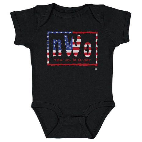 nWo WWE Logo American Flag Kids WWE Baby Onesie