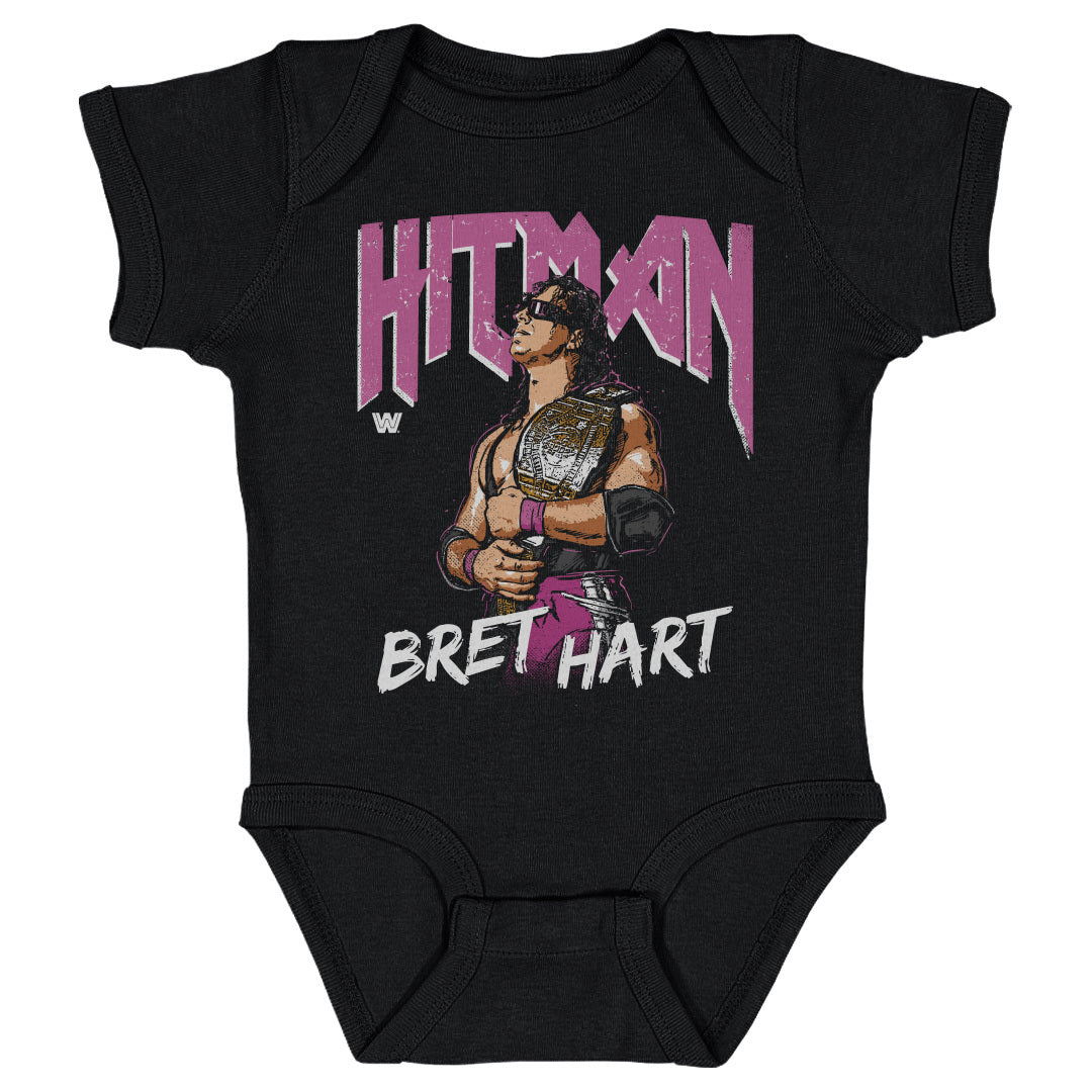 Hitman Baby Bret Hart Hitman Pop WWE Kids Baby Onesie – Signed By Superstars