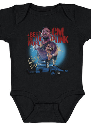CM Punk Stencil Kids WWE Baby Onesie