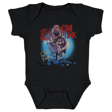 CM Punk Stencil Kids WWE Baby Onesie