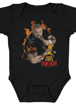 Bam Bam Bigelow Flames Pose WHT