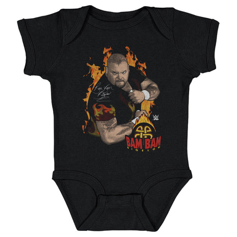 Bam Bam Bigelow Flames Pose WHT