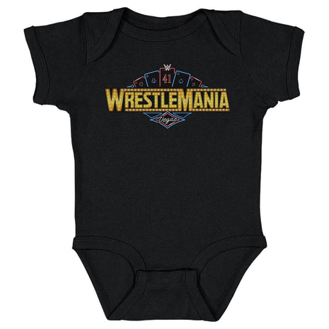 Wrestlemania 41 Las Vegas Logo WWE Kids Baby Onesie