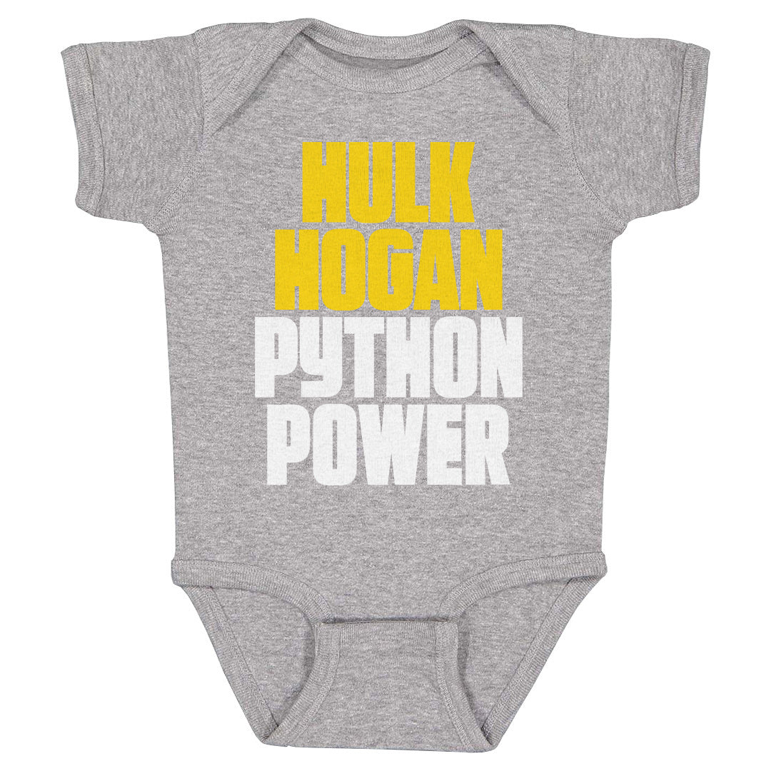 Python Onesies Hulk Hogan Python Power Font WWE Kids Baby Onesie – Signed By Superstars