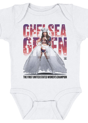 Chelsea Green Stars Kids WWE Baby Onesie