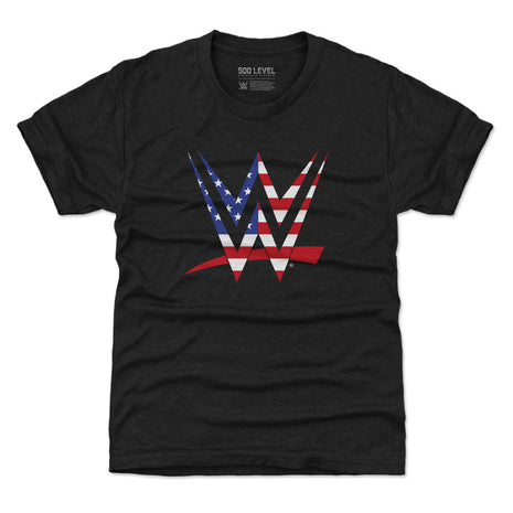 WWE Logo American Flag Kids WWE T-Shirt