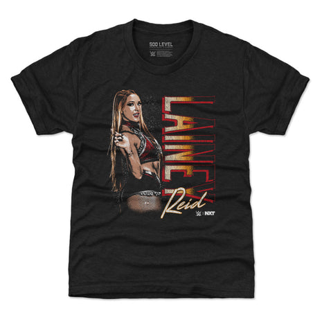 Lainey Reid Vertical Name Kids WWE T-Shirt