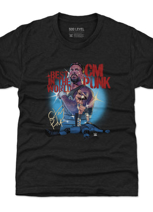 CM Punk Stencil Kids WWE T-Shirt
