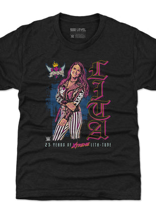 T-shirt vertical WWE pour enfant 25e anniversaire de Lita