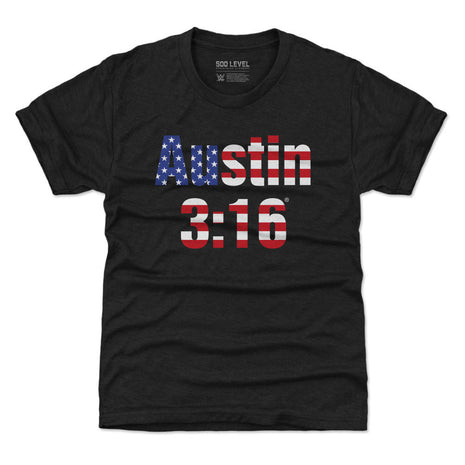 Stone Cold Steve Austin WWE 316 American Flag Kids WWE T-Shirt