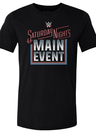 WWE Saturday Night's Main Event 2024 Logo Men's WWE Cotton T-Shirt