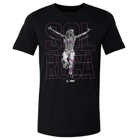 Sol Ruca WWE Name Outline Men's WWE Cotton T-Shirt