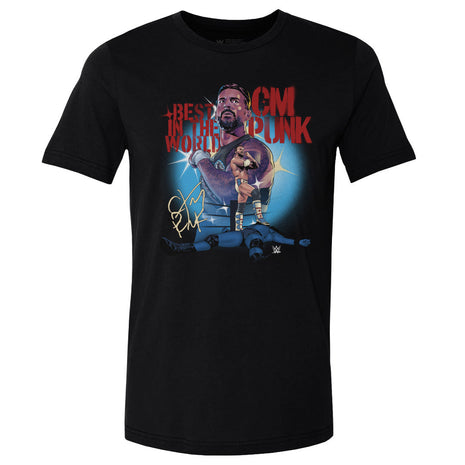 CM Punk Stencil Men's WWE Cotton T-Shirt