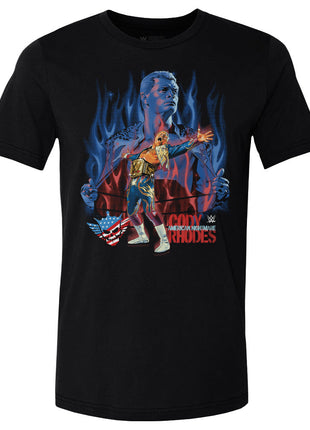 Cody Rhodes Flames Men's WWE Cotton T-Shirt