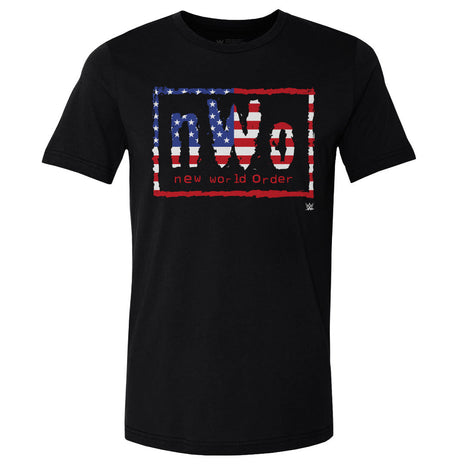 nWo WWE Logo American Flag Men's WWE Cotton T-Shirt
